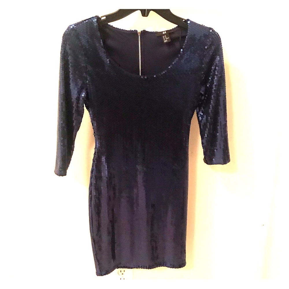 Sexy sequin royal blue H&M party dress SiZE: XS